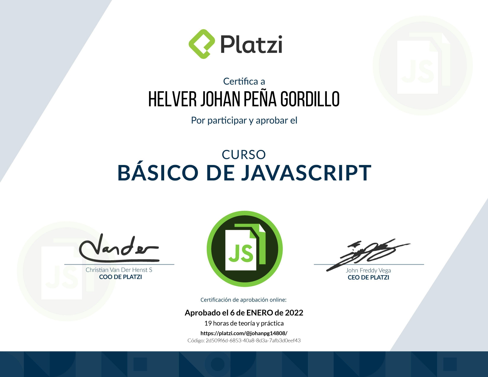 Imagen Certificado JavaScript Básico